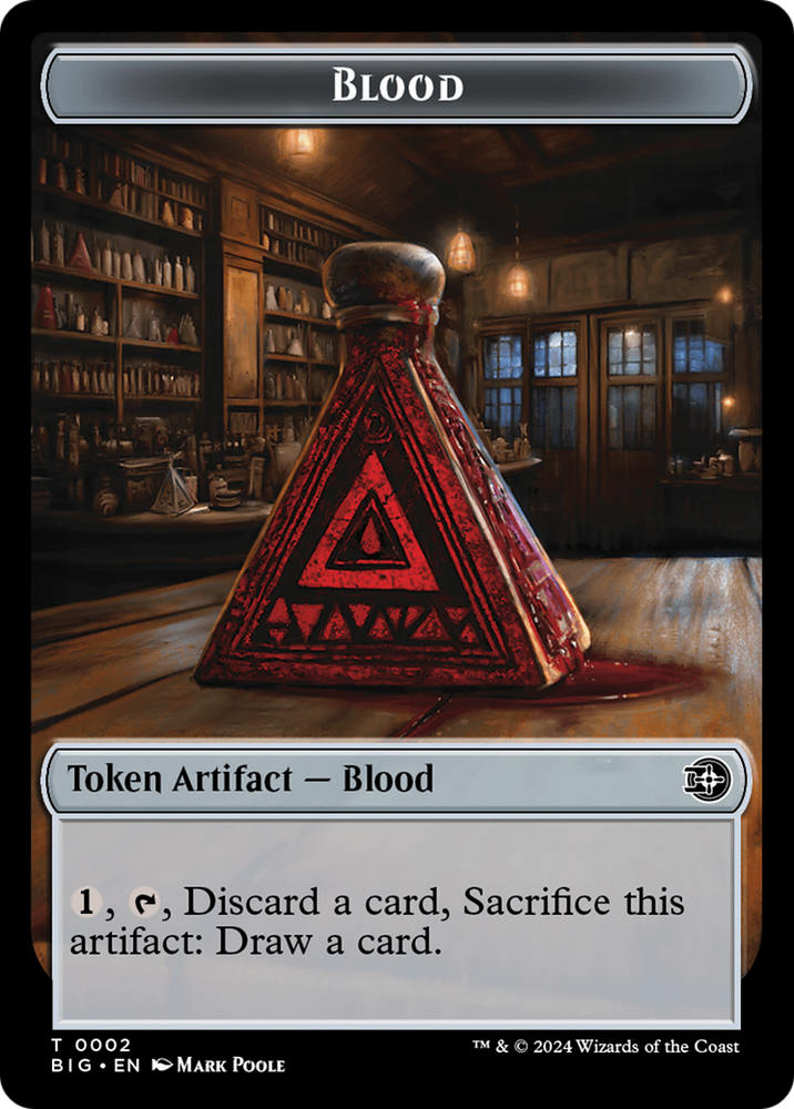 Treasure // Blood Double-Sided Token [Outlaws of Thunder Junction Tokens] 