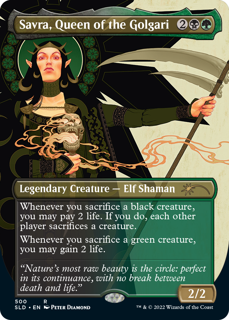 Savra, Queen of the Golgari (Borderless) [Secret Lair Drop Series]