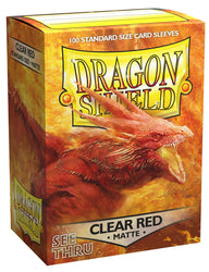 Dragon Shield: Standard 100ct Sleeves - Clear Red (Matte)