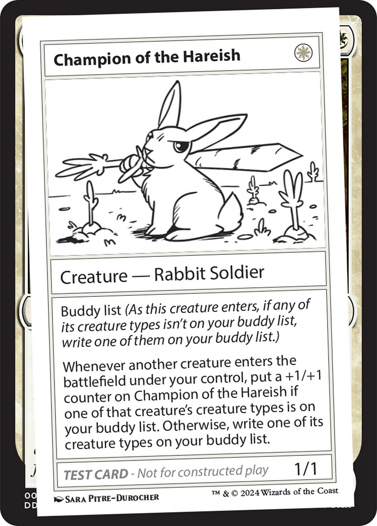 Champion of the Hareish [Mystery Booster 2 Playtest Cards] 