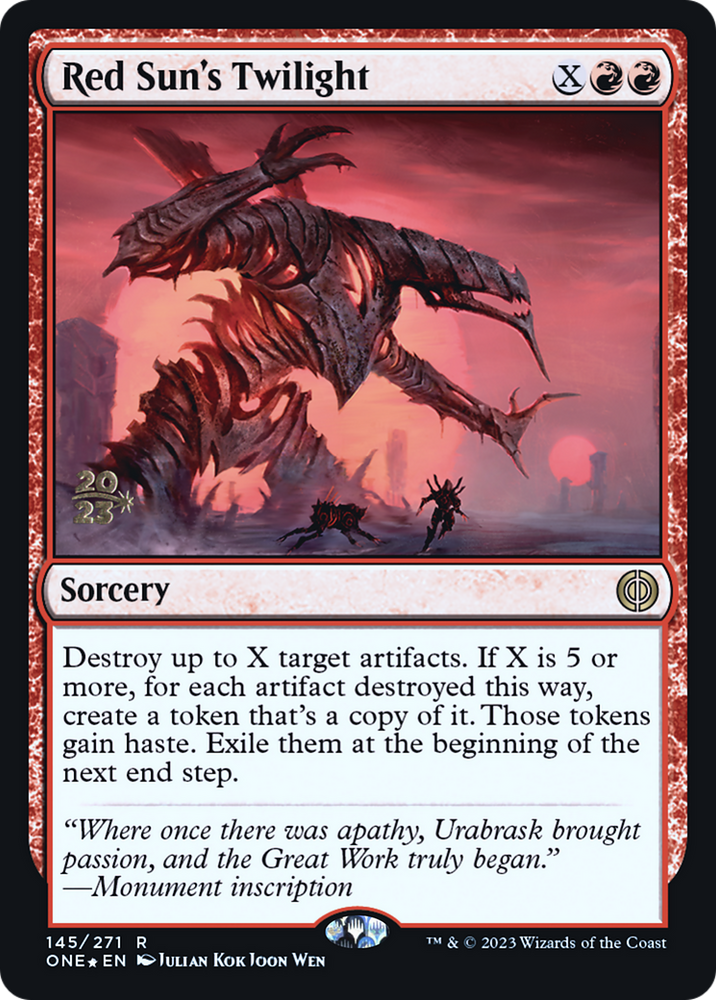 Red Sun's Twilight [Phyrexia: All Will Be One Prerelease Promos] 