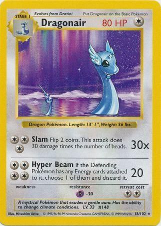 Dragonair (18/102) [Shadowless Unlimited Base Set] 