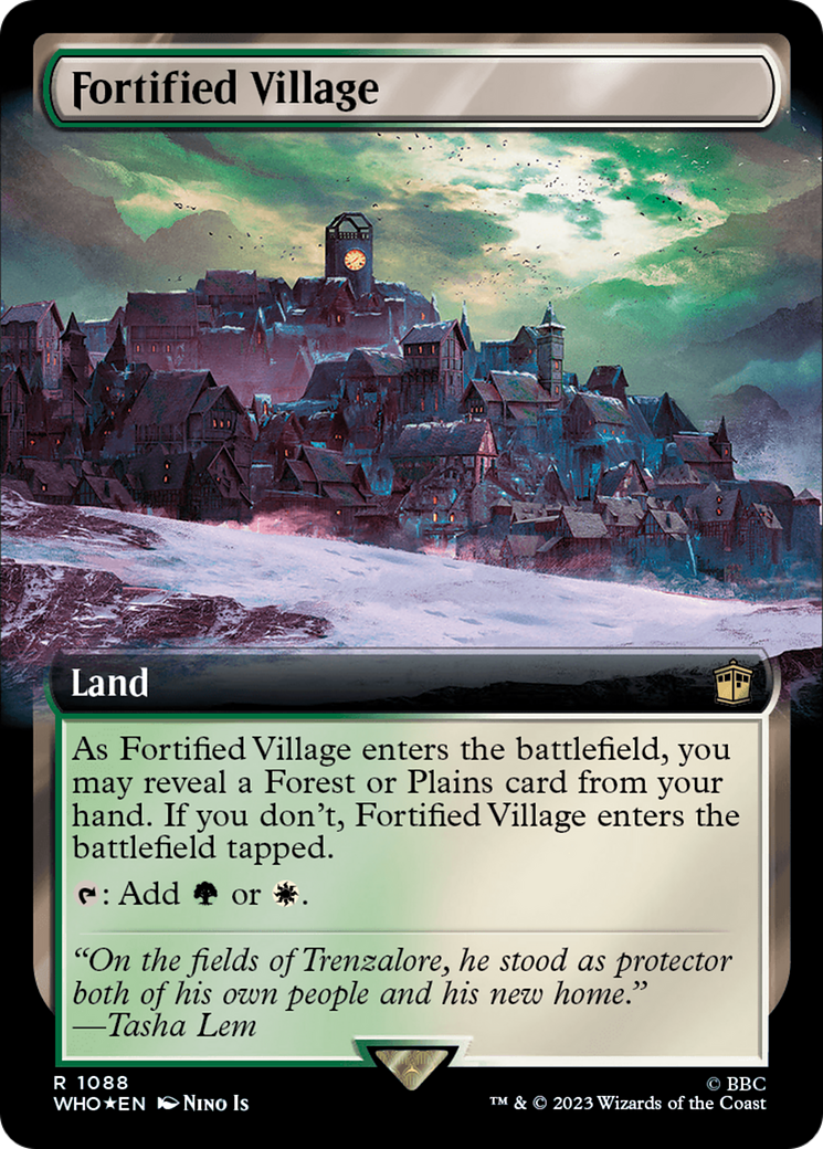 Fortified Village (Extended Art) (Surge Foil) [Doctor Who] 