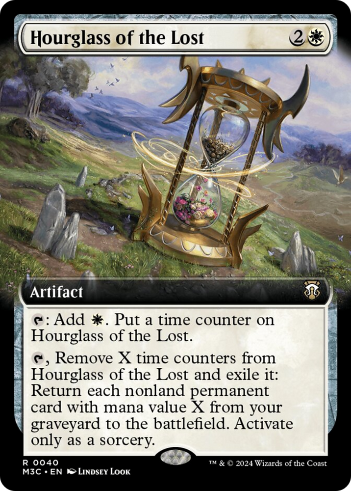 Hourglass of the Lost (Extended Art) (Ripple Foil) [Modern Horizons 3 Commander] 