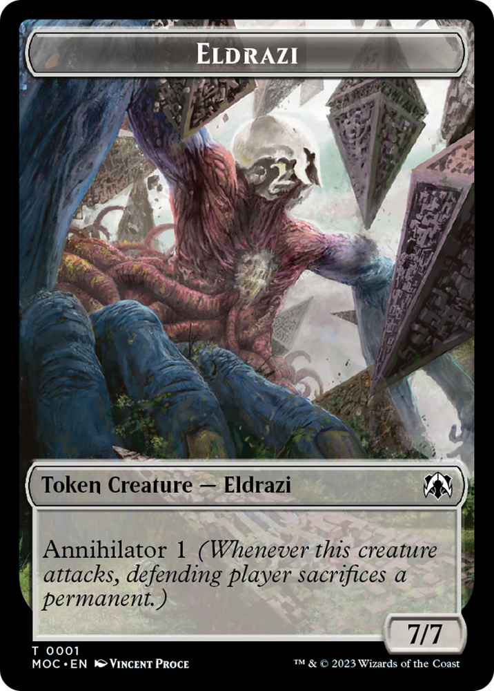 Eldrazi // Angel (4) Double-Sided Token [March of the Machine Commander Tokens] 