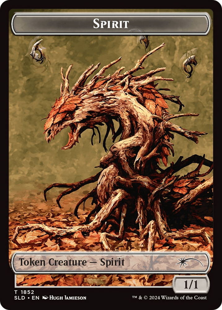 Spirit (SLD) // Shapeshifter (KHM) Double-Sided Token [Secret Lair: From Cute to Brute Tokens] 