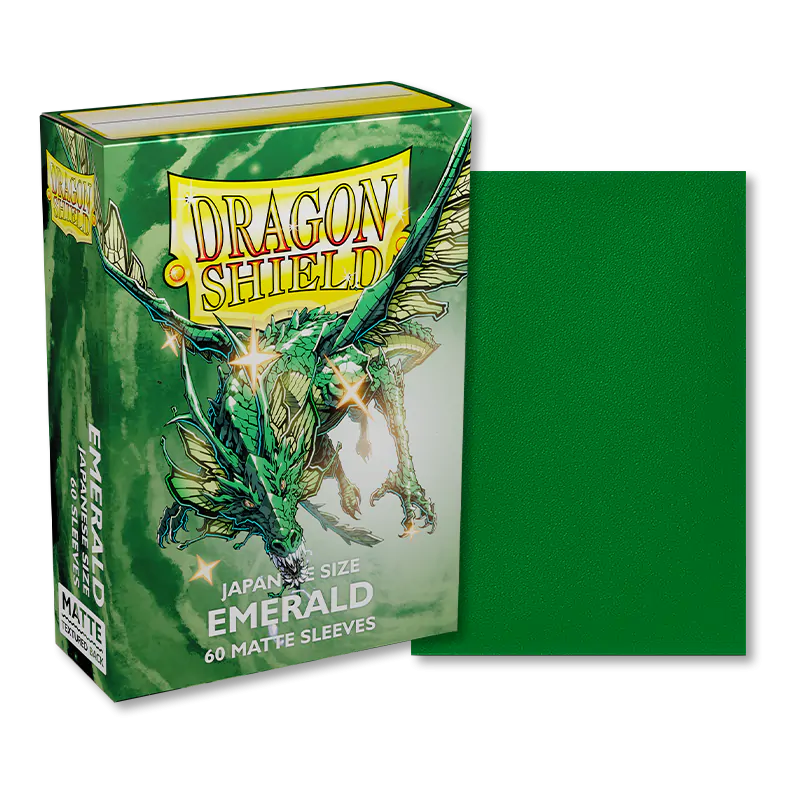 Dragon Shield: Japanese Size 60ct Sleeves - Emerald (Matte) 