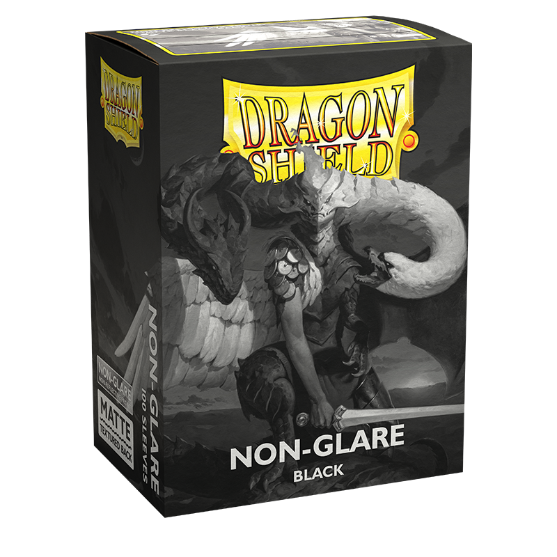 Dragon Shield: Standard 100ct Sleeves - Black (Non-Glare Matte) 