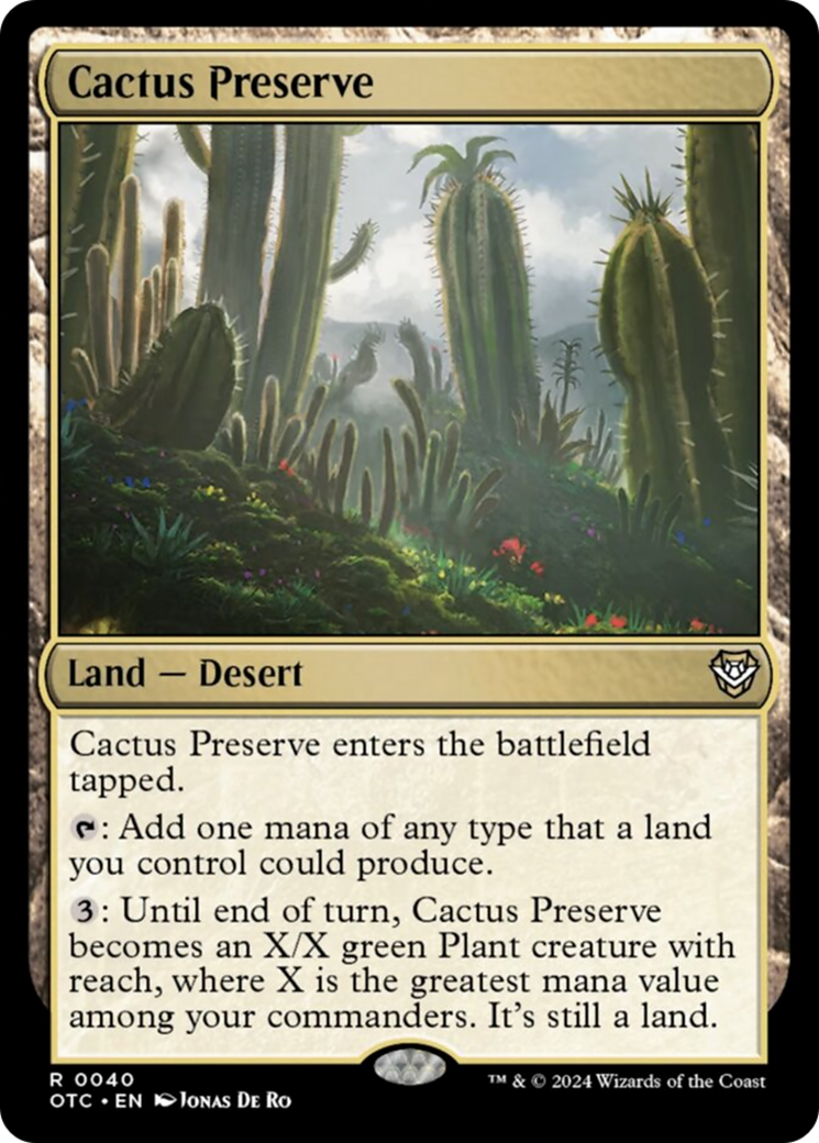 Cactus Preserve [Outlaws of Thunder Junction Commander] 