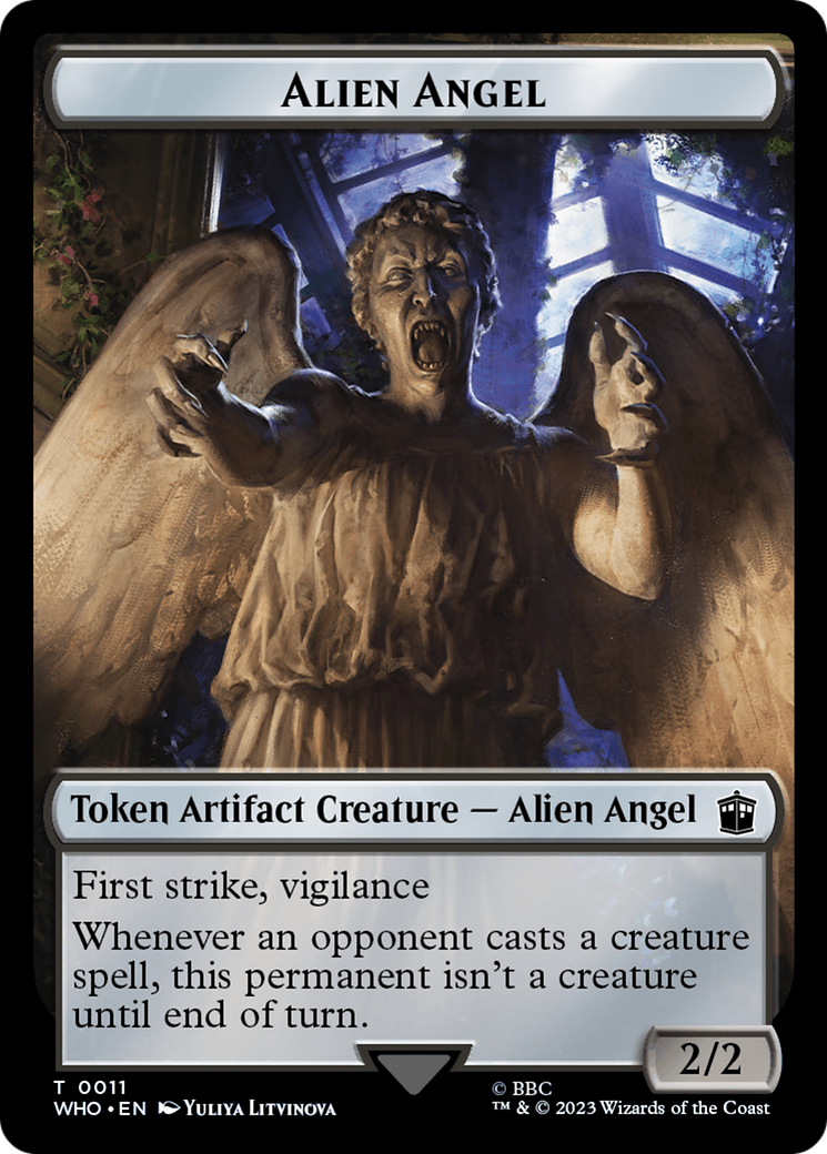 Alien Angel // Mutant Double-Sided Token [Doctor Who Tokens] 