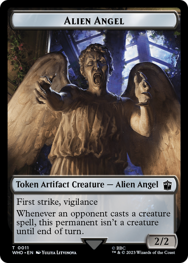 Alien Angel // Alien Warrior Double-Sided Token [Doctor Who Tokens] 