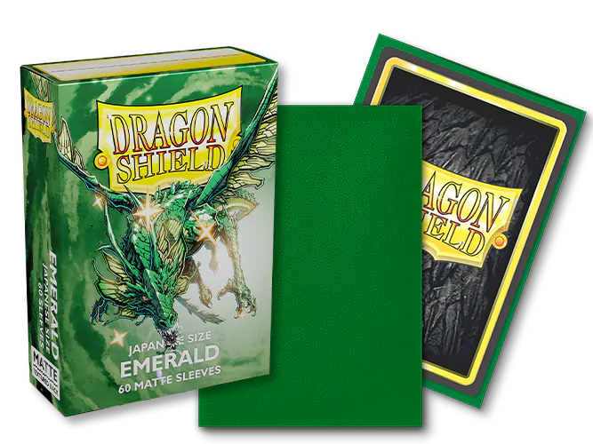 Dragon Shield: Japanese Size 60ct Sleeves - Emerald (Matte) 