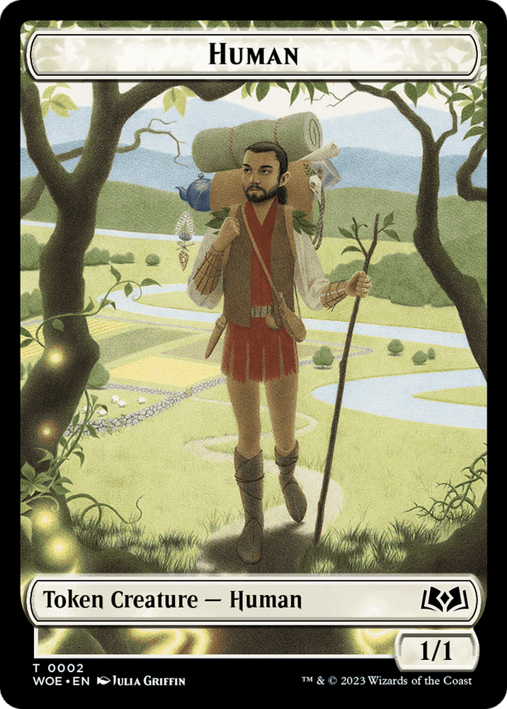 Human // Food (0013) Double-Sided Token [Wilds of Eldraine Tokens] 