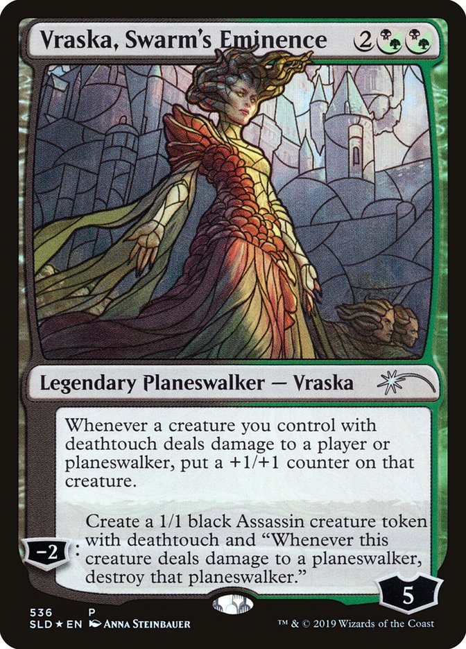 Vraska, Swarm's Eminence (Stained Glass) [Secret Lair Drop Promos] 