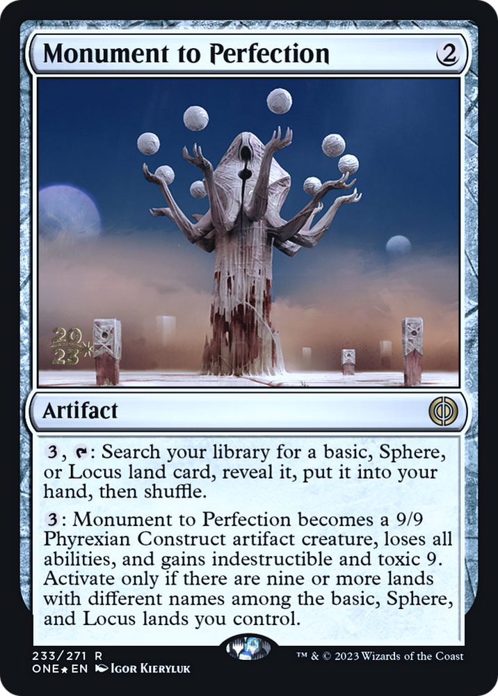 Monument to Perfection [Phyrexia: All Will Be One Prerelease Promos] 