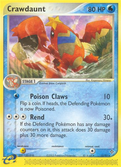 Crawdaunt (13/97) [EX: Dragon] 