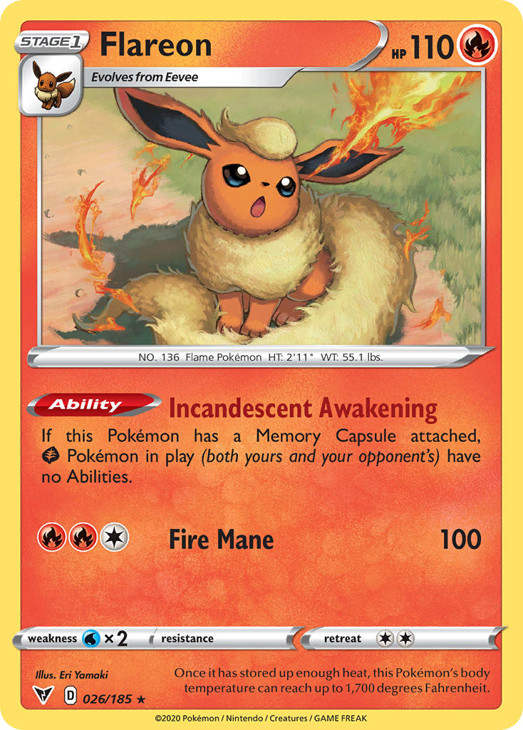 Flareon (026/185) [Sword & Shield: Vivid Voltage] 