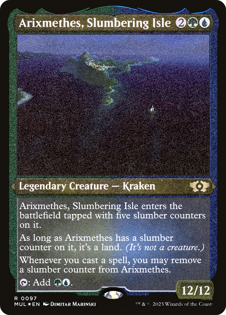 Arixmethes, Slumbering Isle (Foil Etched) [Multiverse Legends] 