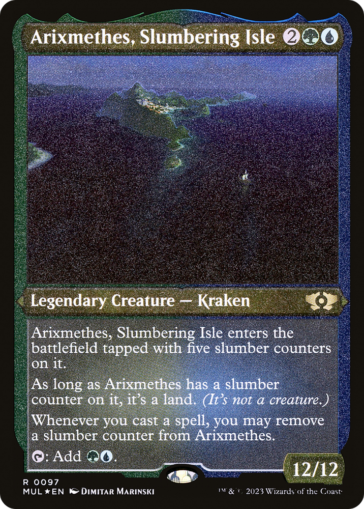 Arixmethes, Slumbering Isle (Foil Etched) [Multiverse Legends] 