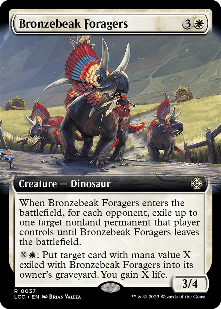 Bronzebeak Foragers (Extended Art) [The Lost Caverns of Ixalan Commander] 