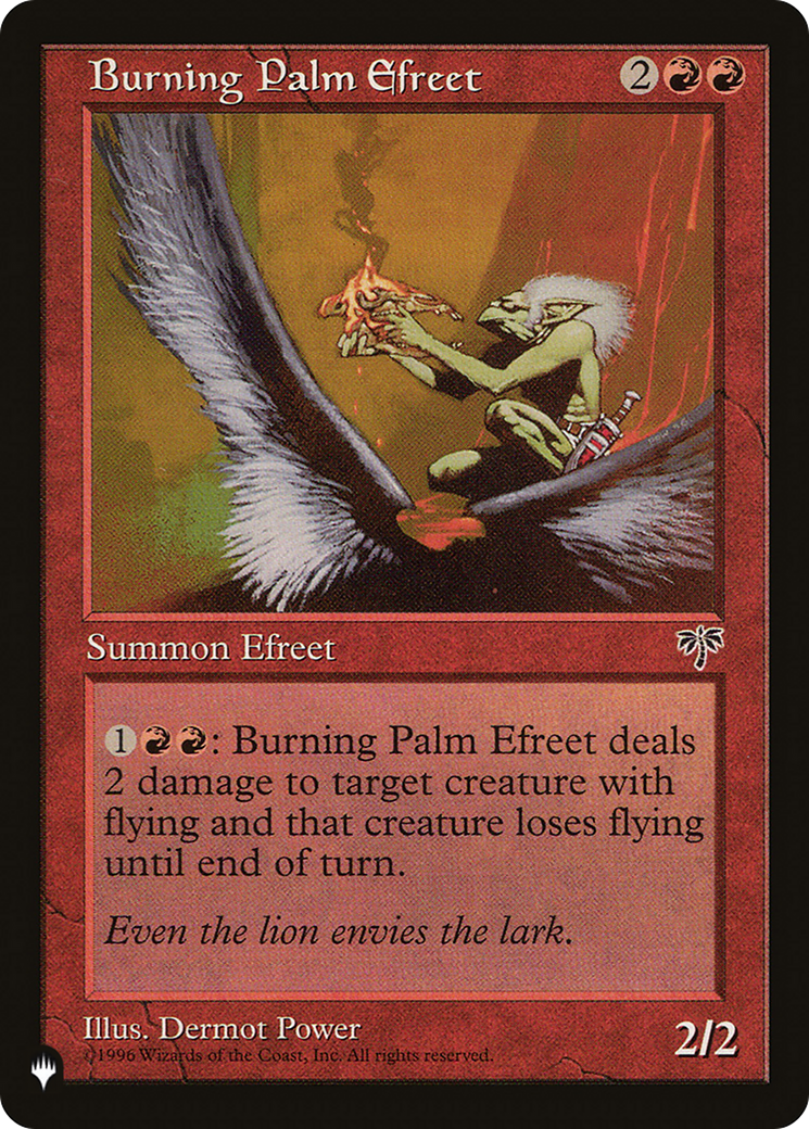 Burning Palm Efreet [The List Reprints] 