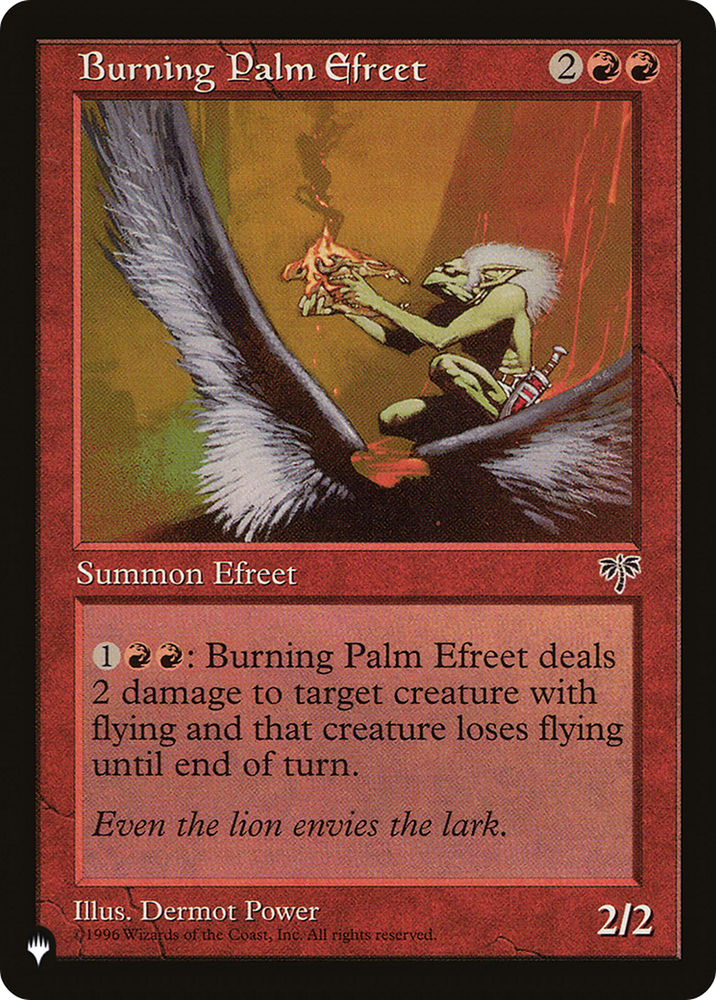 Burning Palm Efreet [The List Reprints] 