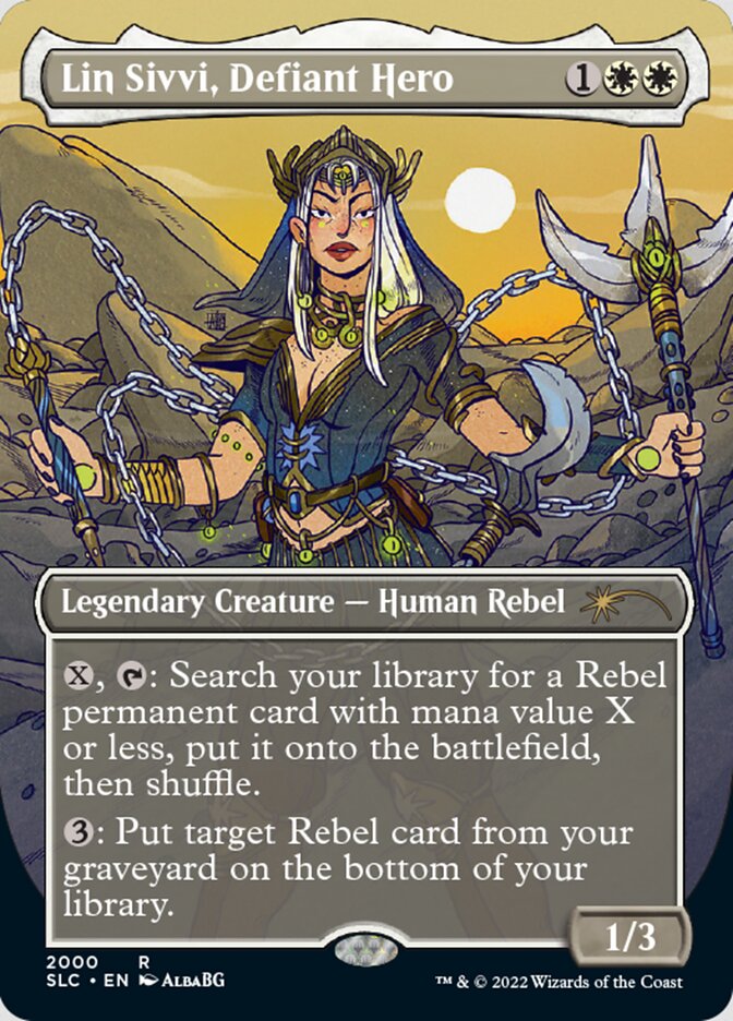 Lin Sivvi, Defiant Hero (Borderless) [Secret Lair 30th Anniversary Countdown Kit] 