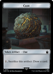 Fish // Clue (0021) Double-Sided Token [Doctor Who Tokens] 