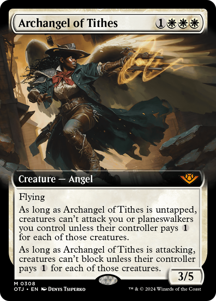 Archangel of Tithes (Extended Art) [Outlaws of Thunder Junction] 