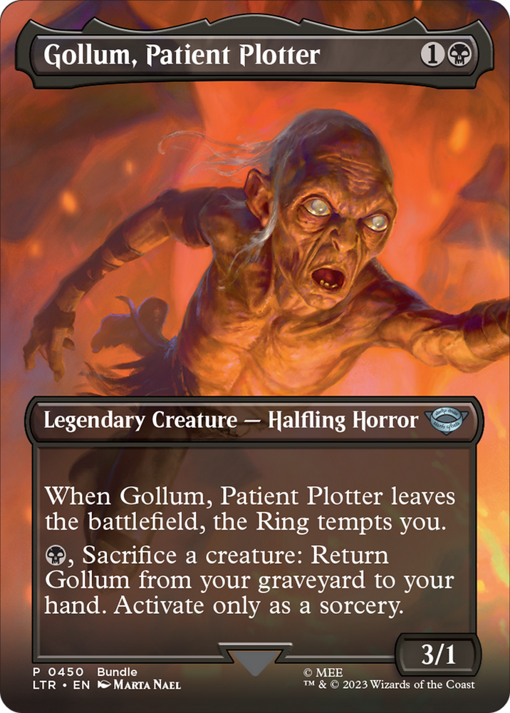 Gollum, Patient Plotter (Borderless Alternate Art) [The Lord of the Rings: Tales of Middle-Earth] 