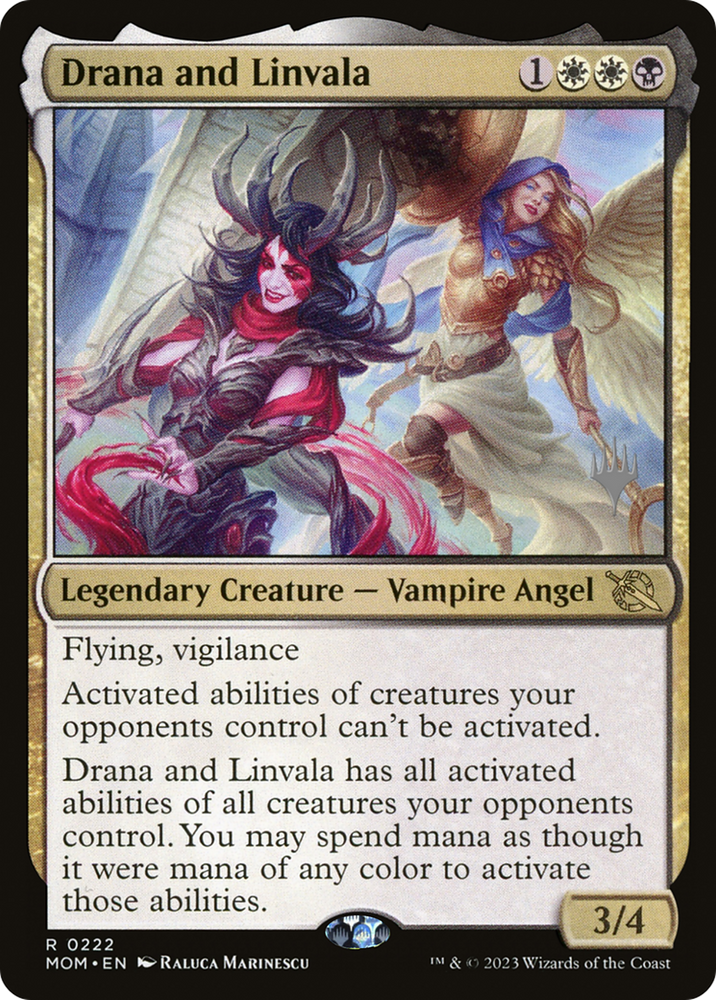 Drana and Linvala (Promo Pack) [March of the Machine Promos] 