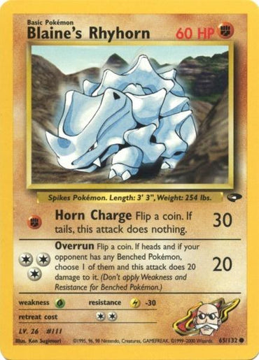 Blaine's Rhyhorn (65/132) [Gym Challenge Unlimited] 