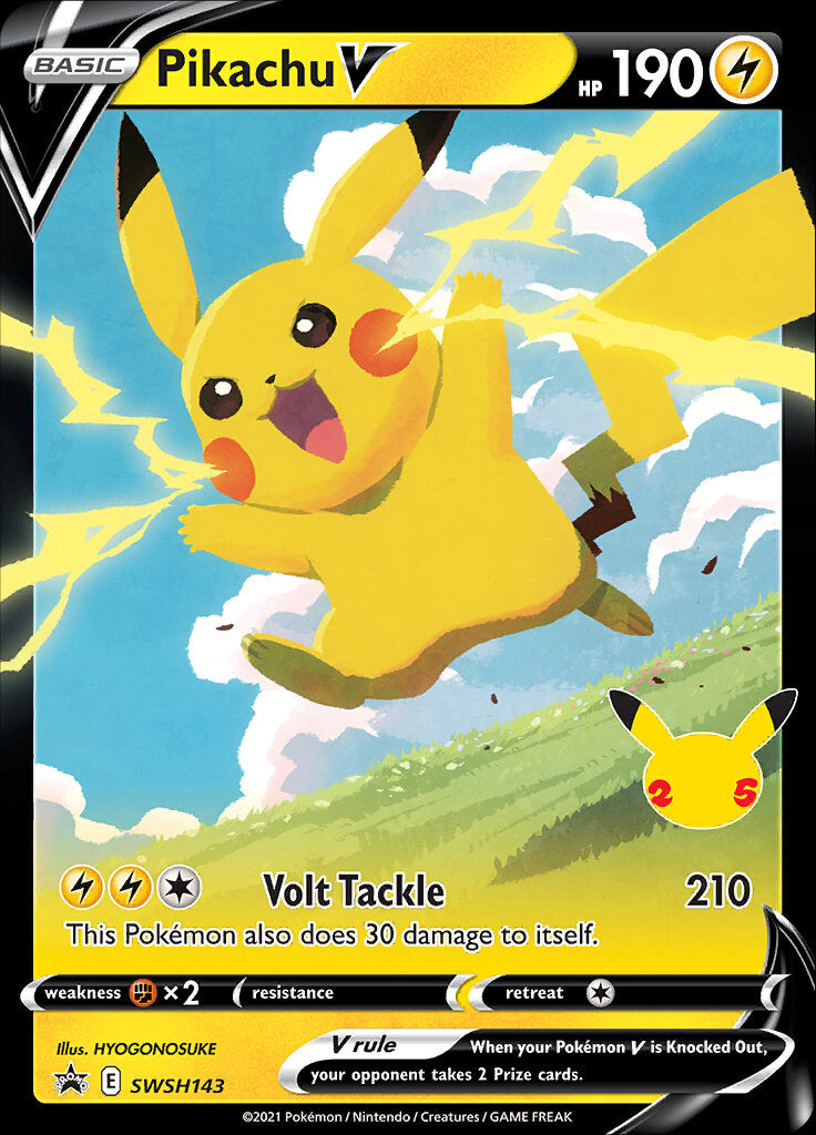 Pikachu V (SWSH143) (Celebrations) [Sword & Shield: Black Star Promos] 