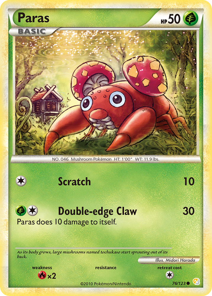 Paras (76/123) [HeartGold &amp; SoulSilver: Base Set] 