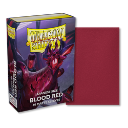 Dragon Shield: Japanese Size 60ct Sleeves - Blood Red (Matte) 