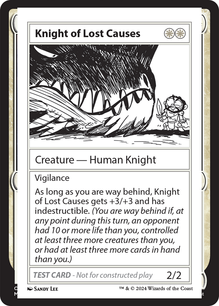 Knight of Lost Causes [Mystery Booster 2 Playtest Cards] 