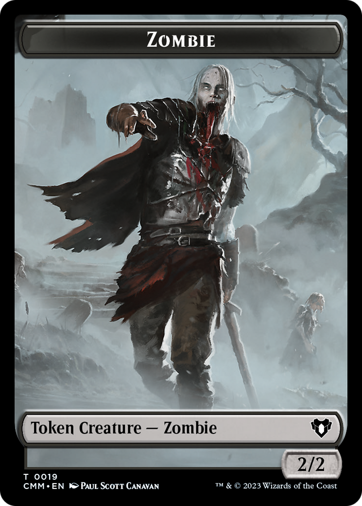 Zombie Token (19) [Commander Masters Tokens] 