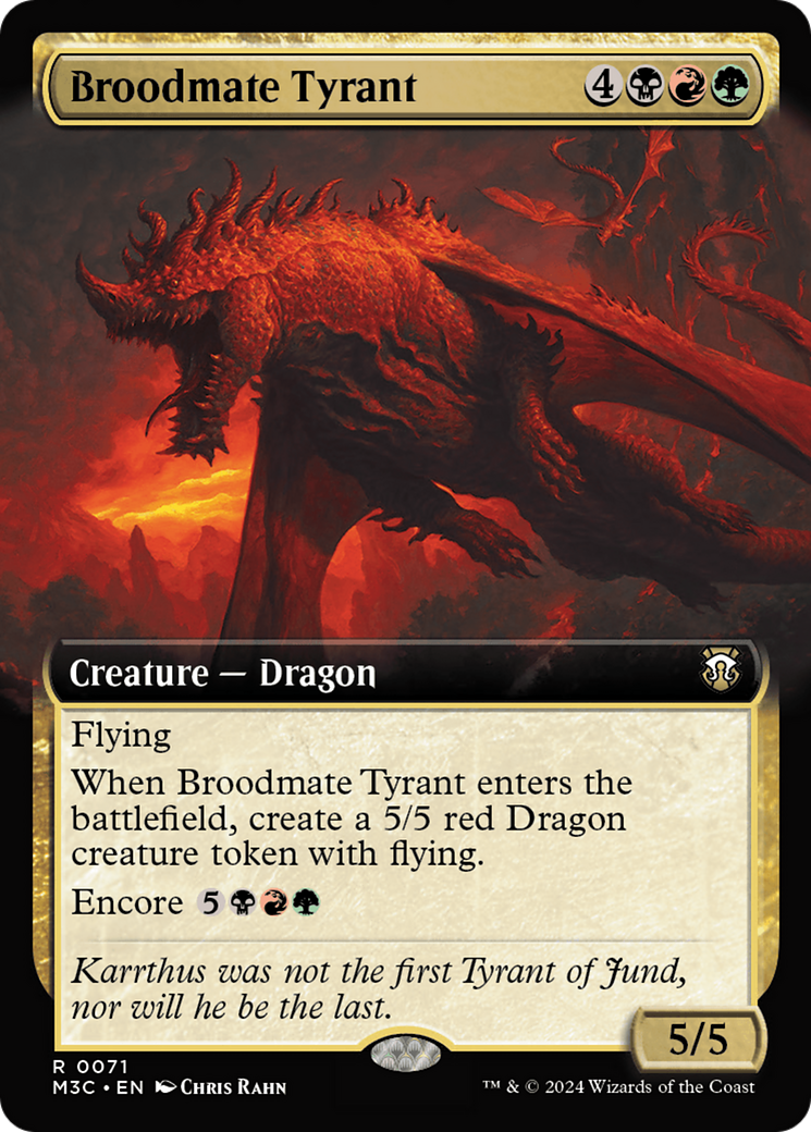 Broodmate Tyrant (Extended Art) [Modern Horizons 3 Commander] 