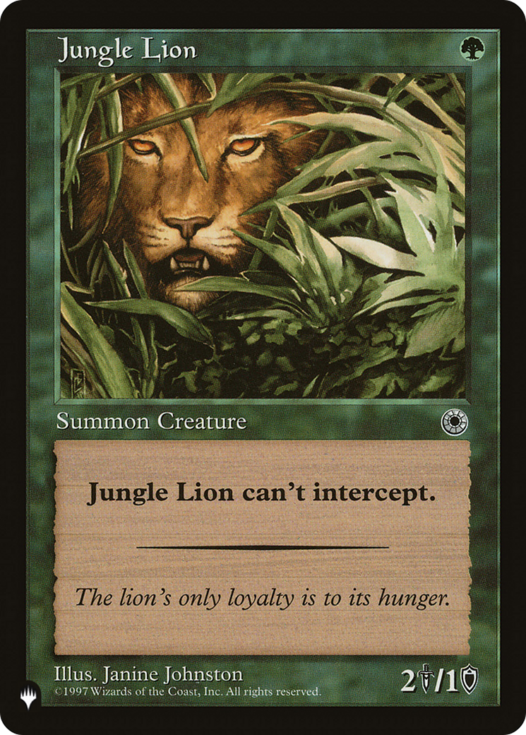 Jungle Lion [The List Reprints] 