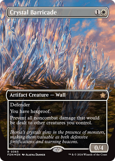 Crystal Barricade (Borderless) (Mana Foil) [Foundations] 