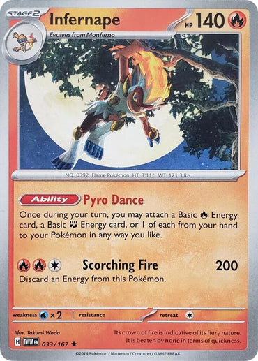 Infernape (033/167) (Theme Deck Exclusive) [Scarlet &amp; Violet: Twilight Masquerade] 