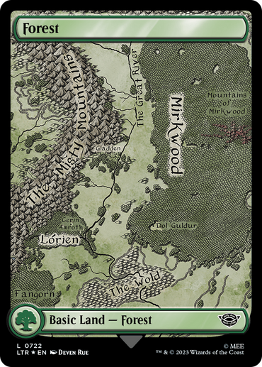 Forest (0722) (Surge Foil) [The Lord of the Rings: Tales of Middle-Earth] 