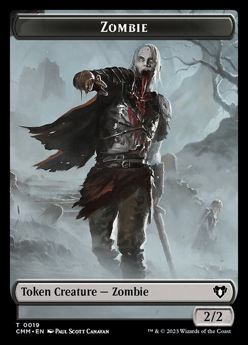 Clue // Zombie (0019) Double-Sided Token [Commander Masters Tokens] 