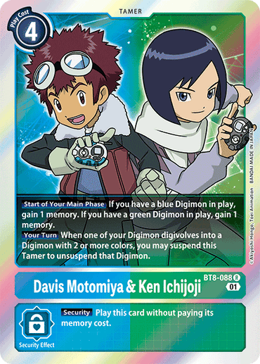Davis Motomiya &amp; Ken Ichijoji [BT8-088] [New Awakening] 