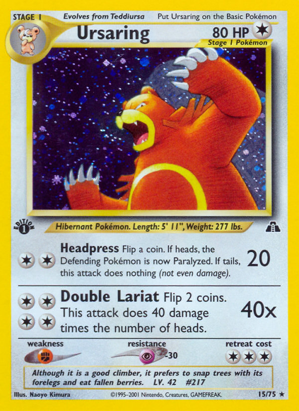 Ursaring (15/75) [Neo Discovery 1st Edition] 