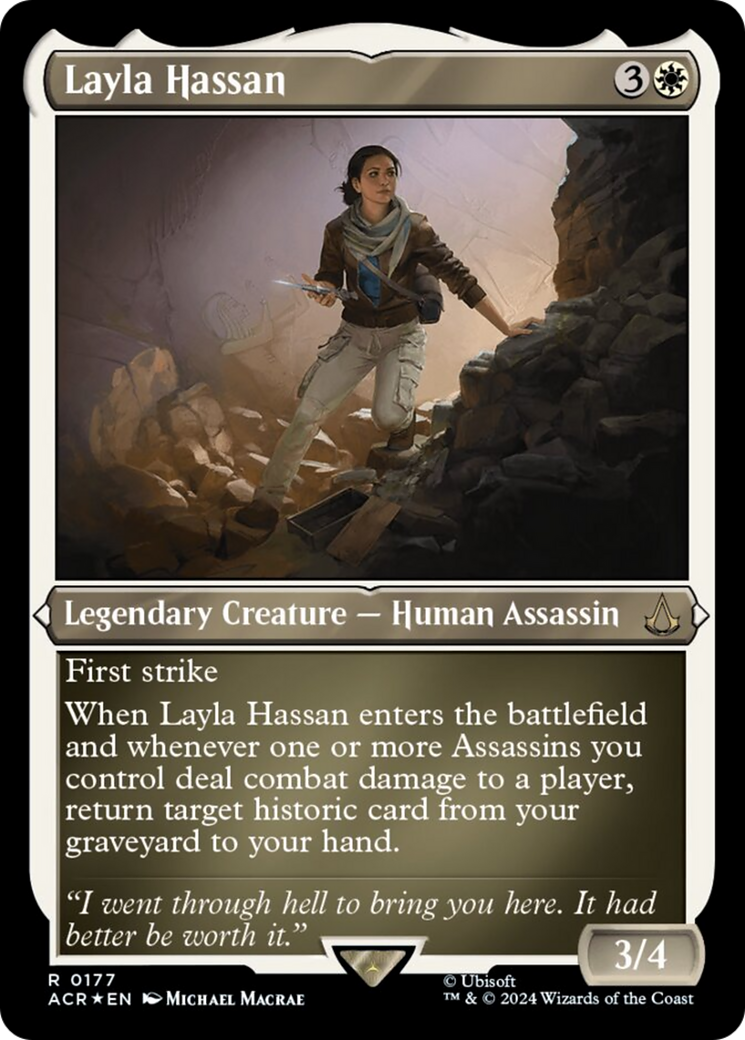 Layla Hassan (Foil Etched) [Assassin's Creed] 