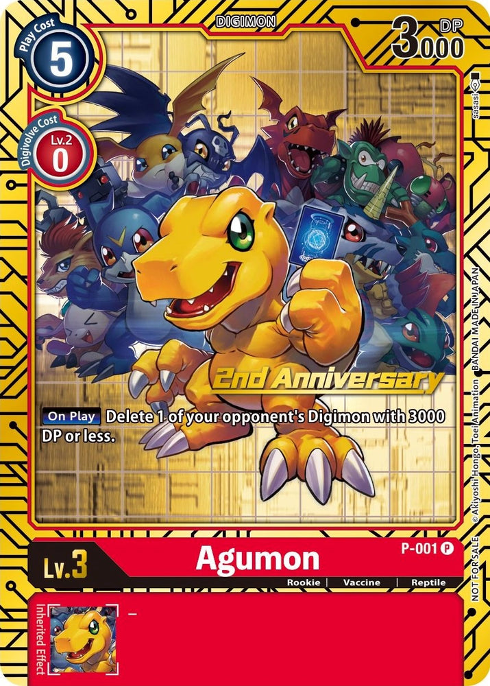 Agumon [P-001] (2nd Anniversary Card Set) [Promotional Cards] 
