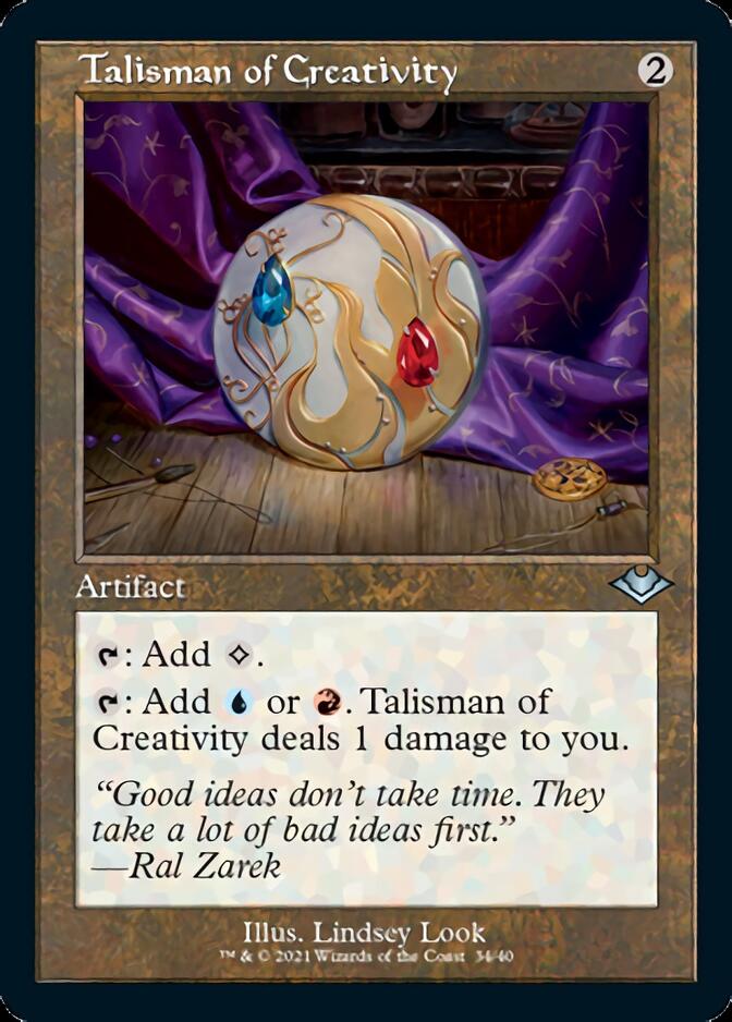 Talisman of Creativity (Retro Foil Etched) [Modern Horizons] 