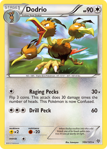 Dodrio (100/135) [Black &amp; White: Plasma Storm] 