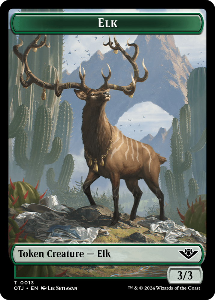 Elk // Plot Double-Sided Token [Outlaws of Thunder Junction Tokens] 